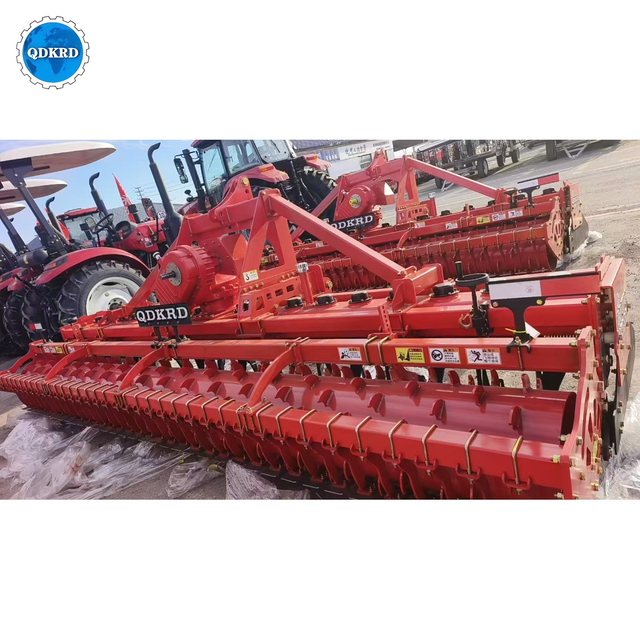QDKRD 3.0m Straight Frame Power Harrow for Tractor Soil Preparation